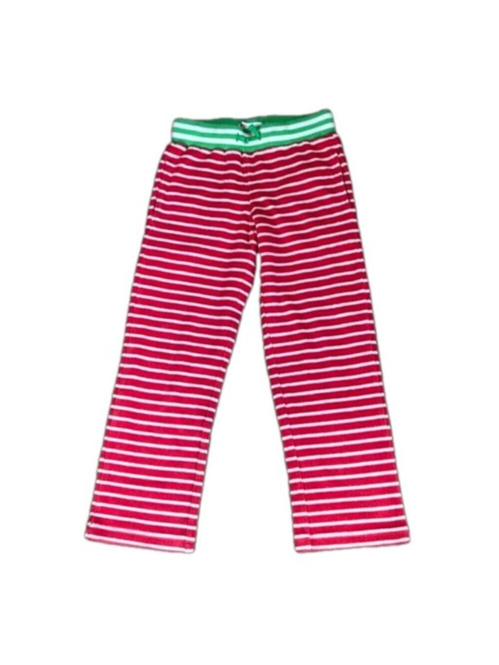 Mini Boden Kids Terry Striped Pool Cover Up Lounge Pants Size 8Y Red